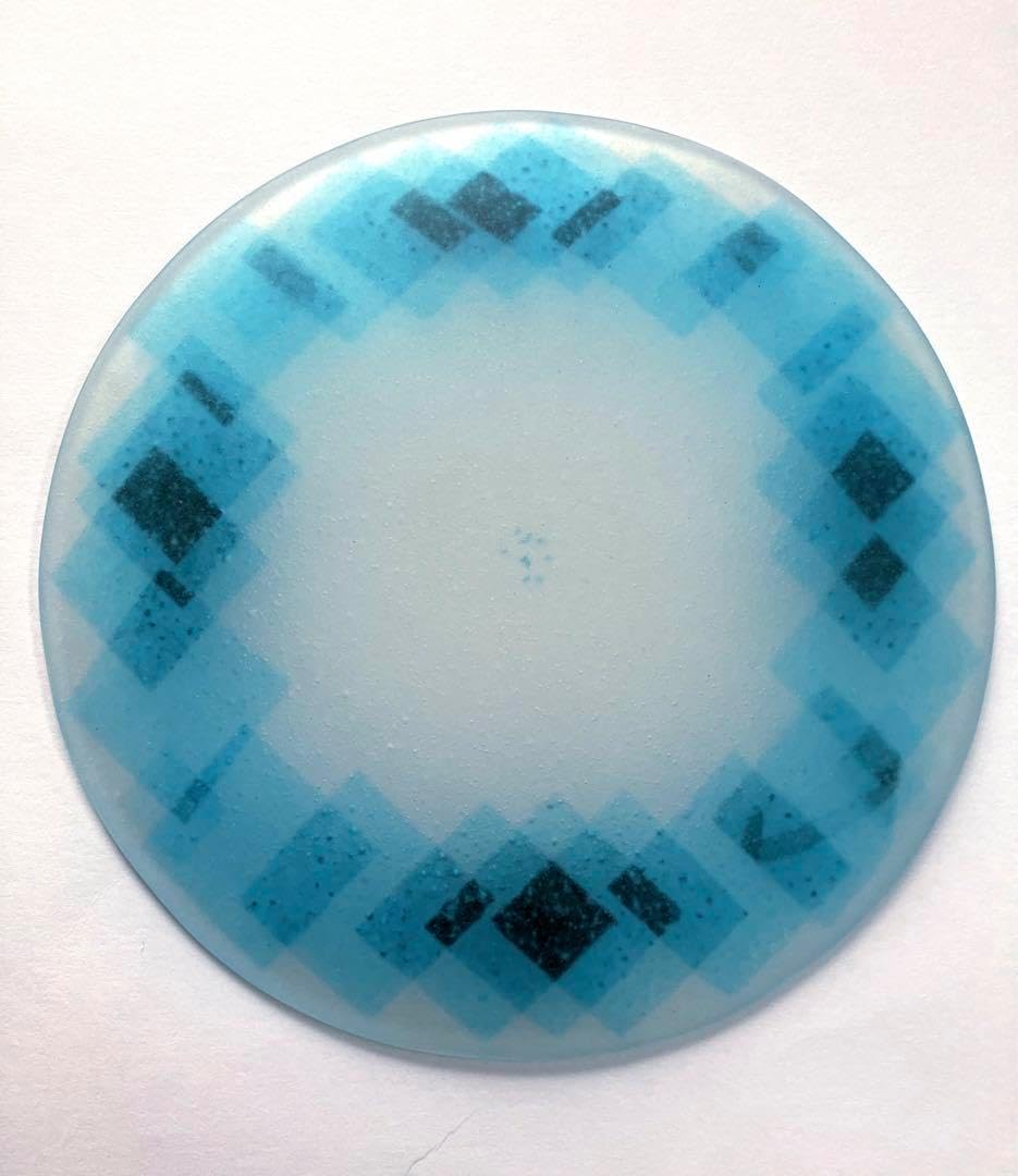 黒川登紀子 ガラス プレート（ブルー） 【公式通販】